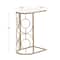 24" Gold Contemporary Metal Accent Table